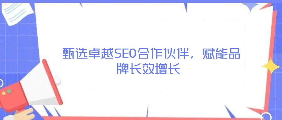  甄選卓越SEO合作伙伴，賦能品牌長效增長