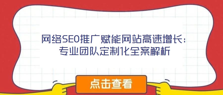  網(wǎng)絡(luò)SEO推廣賦能網(wǎng)站高速增長：專業(yè)團(tuán)隊定制化全案解析