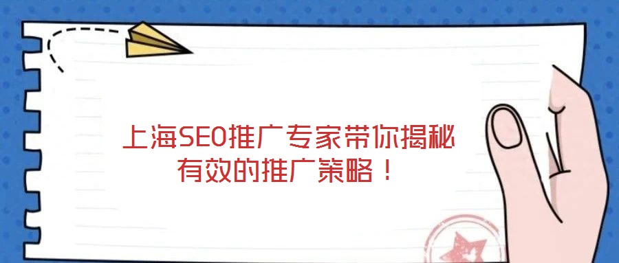上海SEO推廣專家?guī)憬颐赜行У耐茝V策略！