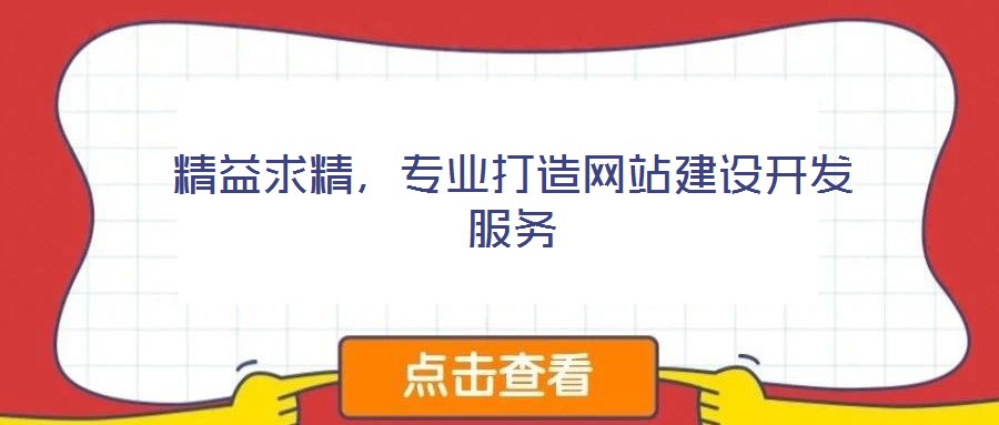 精益求精，專業(yè)打造網站建設開發(fā)服務