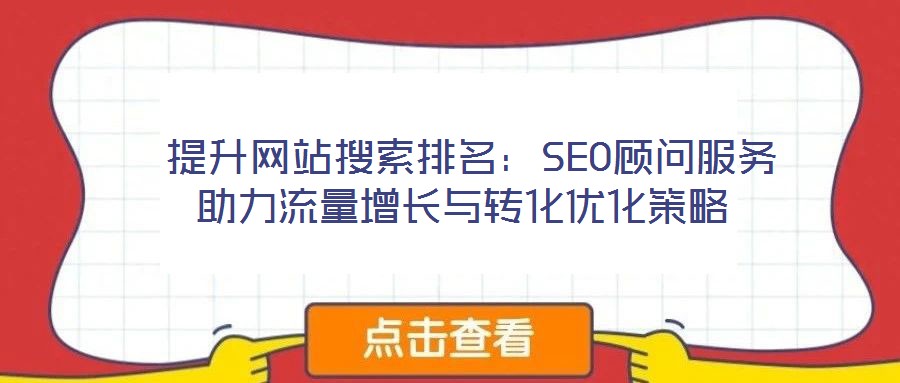  提升網(wǎng)站搜索排名：SEO顧問(wèn)服務(wù)助力流量增長(zhǎng)與轉(zhuǎn)化優(yōu)化策略